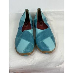 Women's Twisted X Ocean Blue Patchwork Slip On Driving Shoes 7M